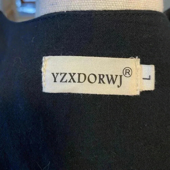 YZXDORWJ Womens Large Top Mexican Styled Embroidered Classic Black Flowy Cotton - Picture 5 of 5